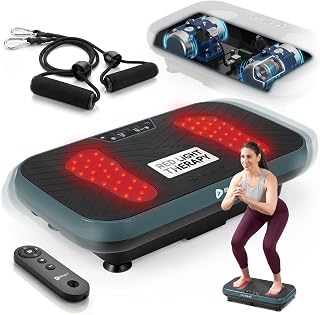Lifepro VibraRed Vibration Plate with Red Light Therapy & Resistance Bands