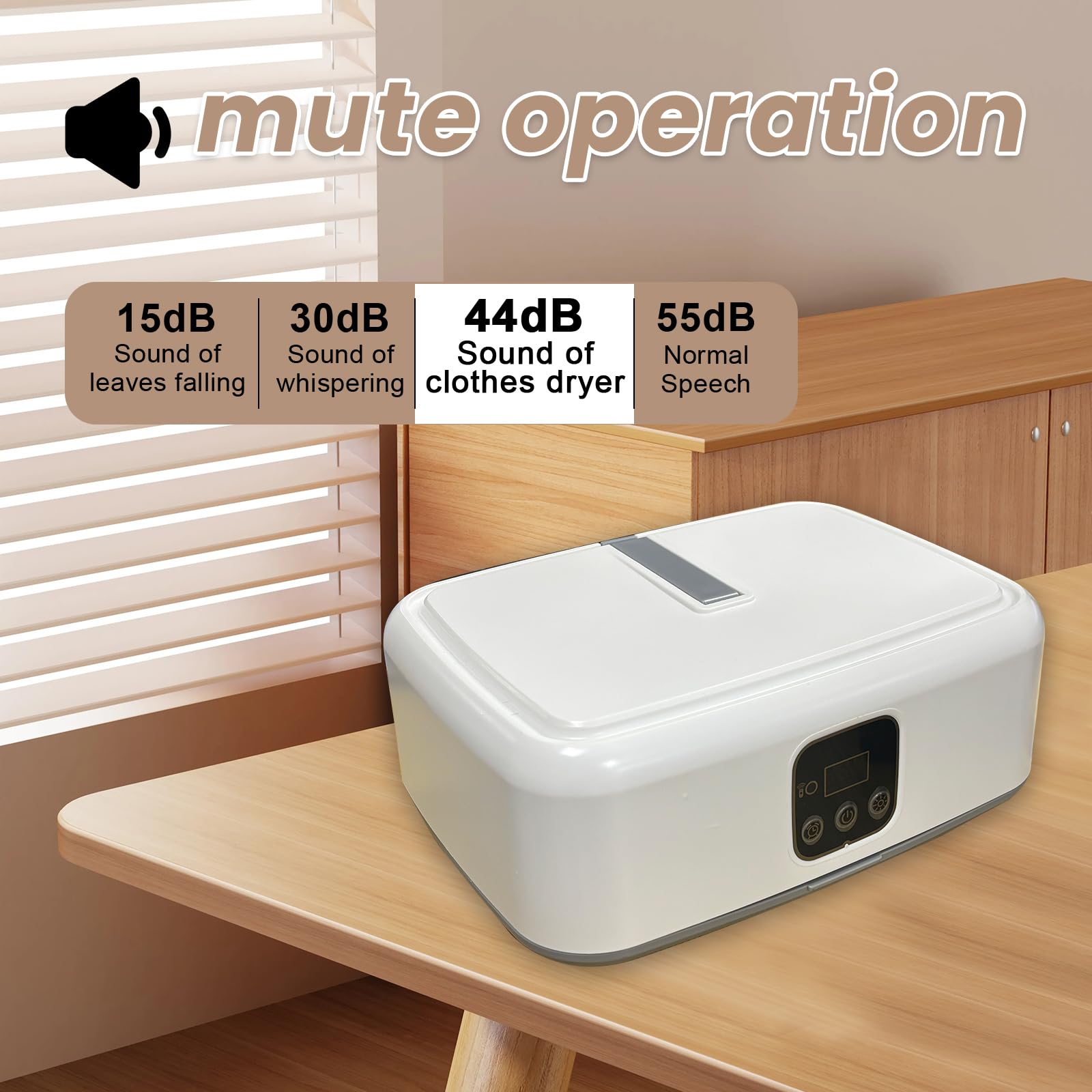 Secador de ropa portátil con control remoto, 44 dB, funcionamiento silencioso, aire caliente y desinfección UV, minisecadora plegable para casa, viajes, hotel, autocaravana
