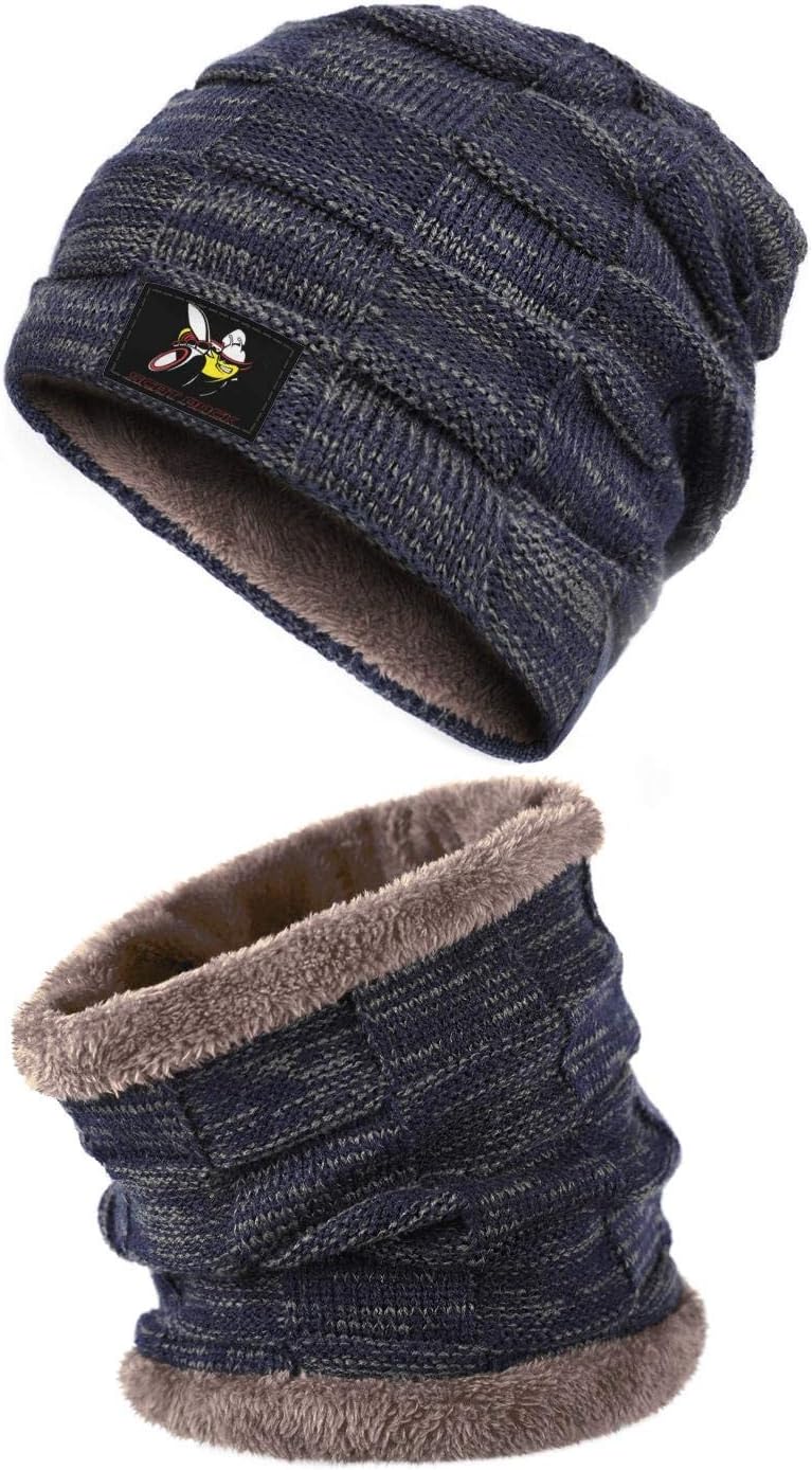 2 Pieces Winter Beanie Hat Scarf Set Dodge-Scat-Pack-392-HEMI- Neck Warm Thick Knit Skull Cap for Unisex