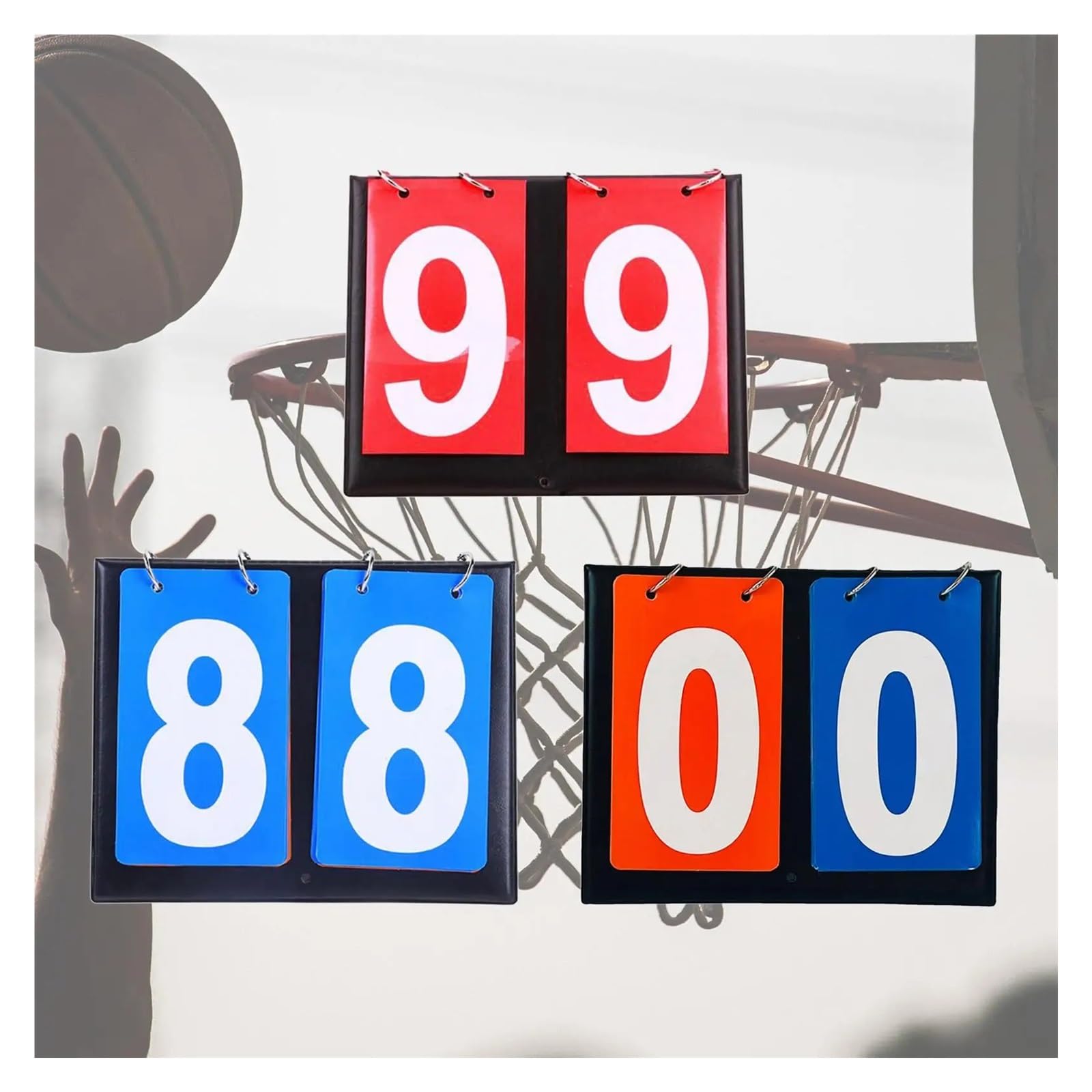 1 Set (3 Pezzi) tabellone segnapunti da Tavolo a 2 cifre, ribalta Il Multiuso for Basket, for la Competizione Sportiva all'Aria Aperta per Calcio, Badminton, Baseball