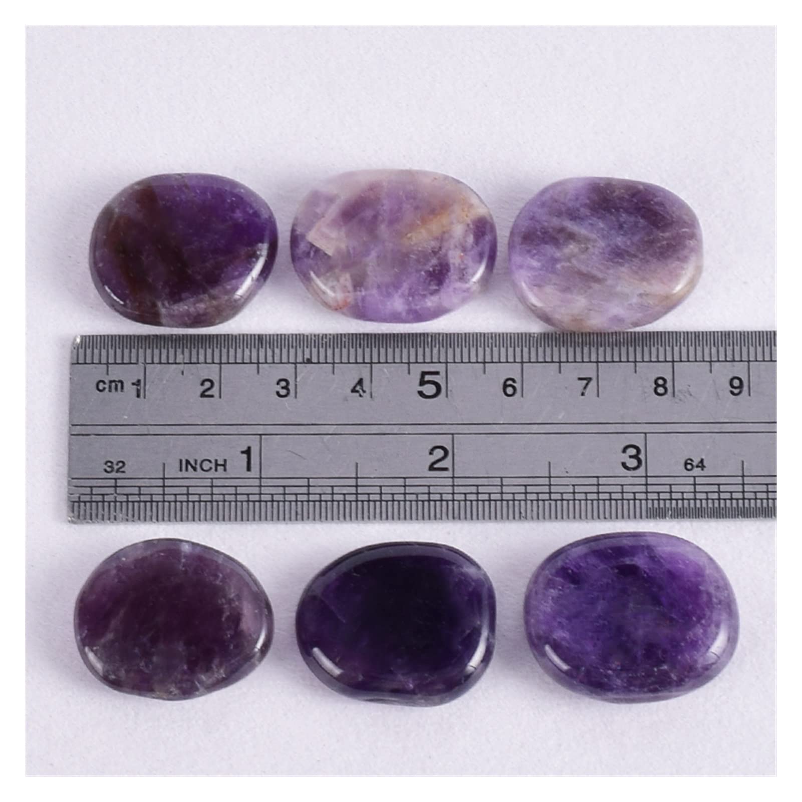 Juego de Naturales, Piedra de Palma preocupante, 30 * 25 * 6 MM, Cristal de Cuarzo, Rebanada de Pulido, energía Espiritual decoración de la habitación (Color : Chakra Set)