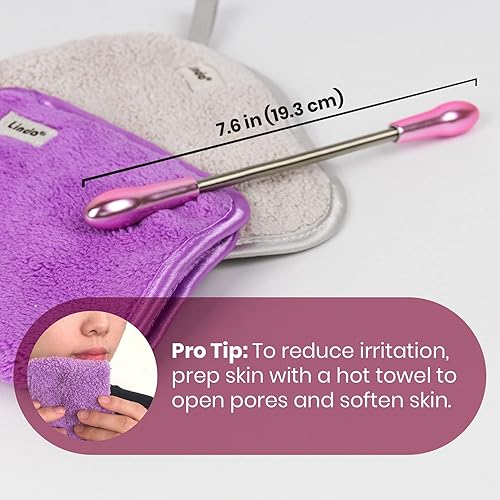 Miniatura 4 de Lindo Twist-N-Roll Pinzas  Herramienta de depilación facial de resorte, rosca natural, acero inoxidable, elimina el vello no deseado en el labio