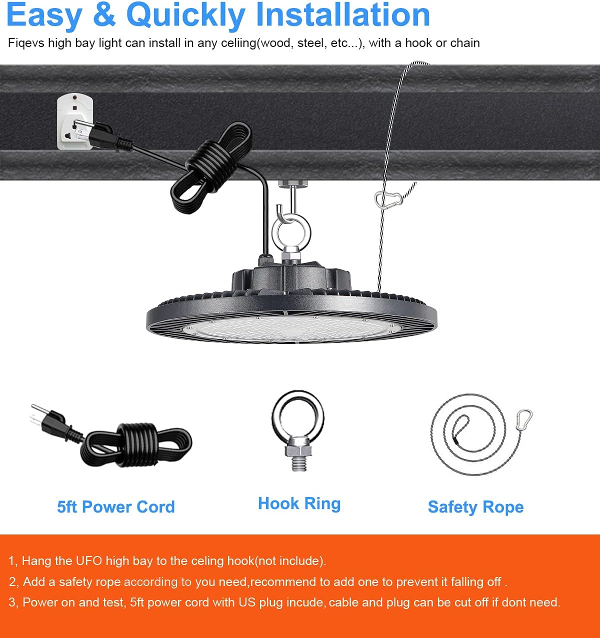 Frее Shірріng оƒƒеr High Bay LED Lights, UFO LED Light for Warehouse, 200W, 28,000 LM, 5000K Daylight, IP65 Waterproof, Super Bright Factory / Workshop Lighting with 5ft Cable US Plug, 2 Pack Prоmо Dіѕсоunt Uр Tо 70% оƒƒ High Bay LED Lights, UFO LED Light for Warehouse, 200W, 28,000 LM, 5000K Daylight, IP65 Waterproof, Super Bright Factory / Workshop Lighting with 5ft Cable US Plug, 2 Pack