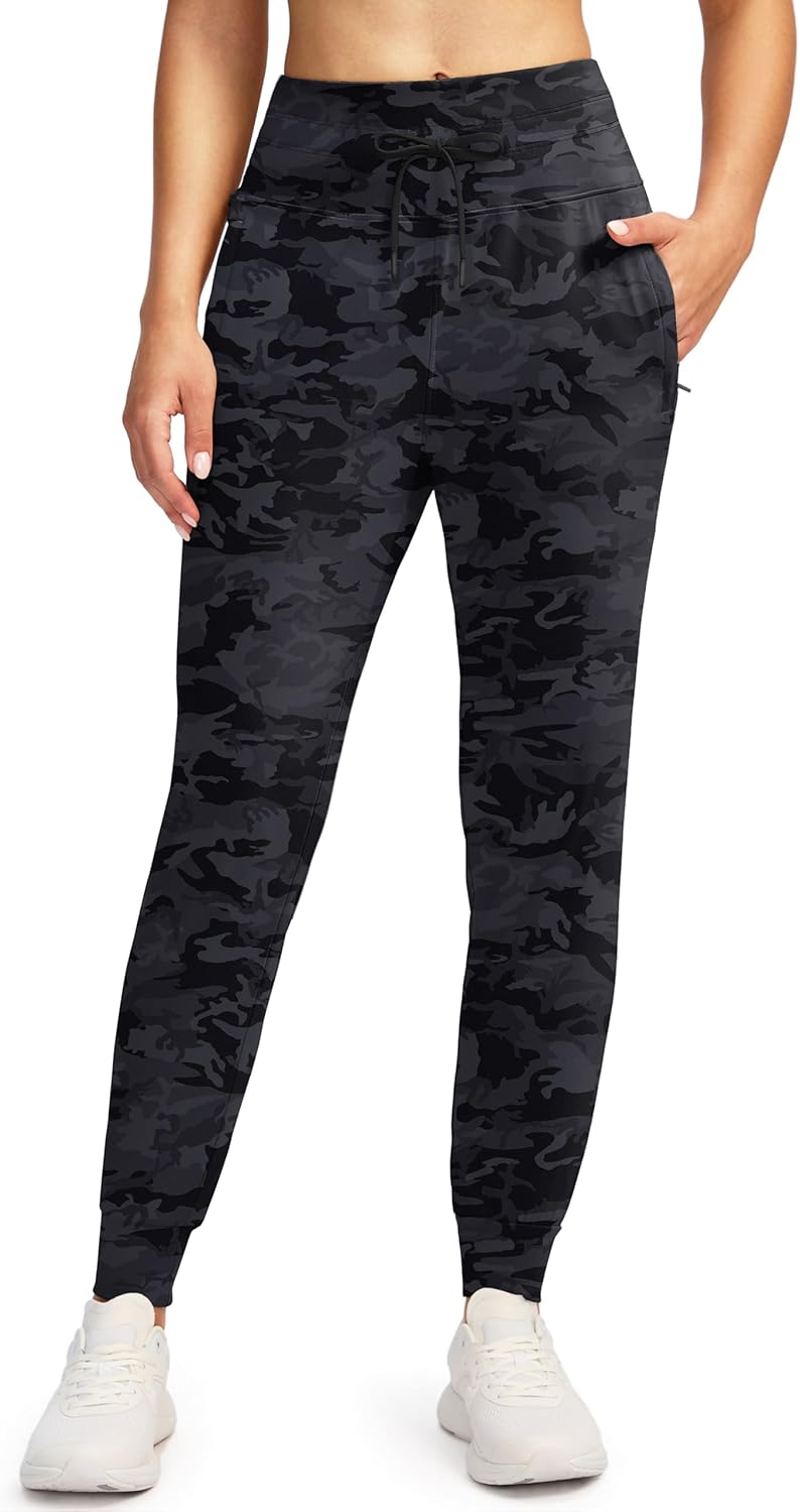 G GRADUAL Women's Joggers Pants with Zipper Pockets High Waisted Sweatpants Athletic Tapered Pants for Women Lounge Workout - Image 2