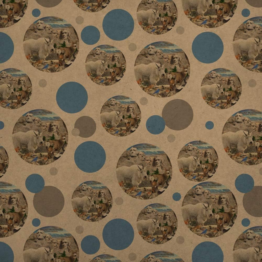 GRAPHICS & MORE Mount Rushmore National Memorial South Dakota SD Animals Mountain Goat Premium Kraft Gift Wrap Wrapping Paper Roll