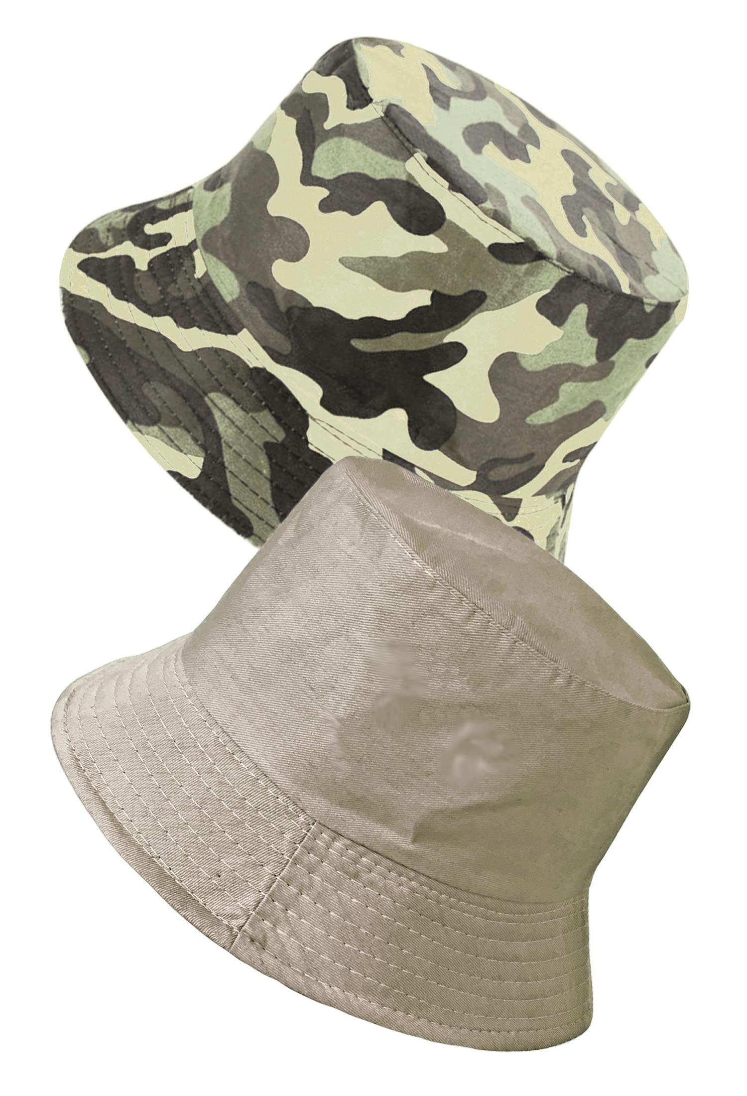 TOSKATOK® UPF 50+ Unisex Fully Reversible Cotton Rich Camouflage Bush/Bucket Hat-Opt-7