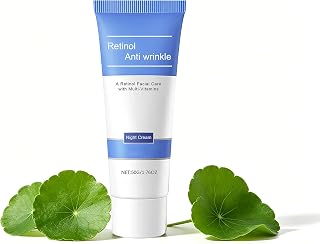 Retinol Night Cream for Face, Anti Wrinkle Night Moisturizer with Hyaluronic Acid Centella VC VE, Gentle Overnight Retinol Resculpt Cream for Sensitive Dry Skin Beginners 1.76oz