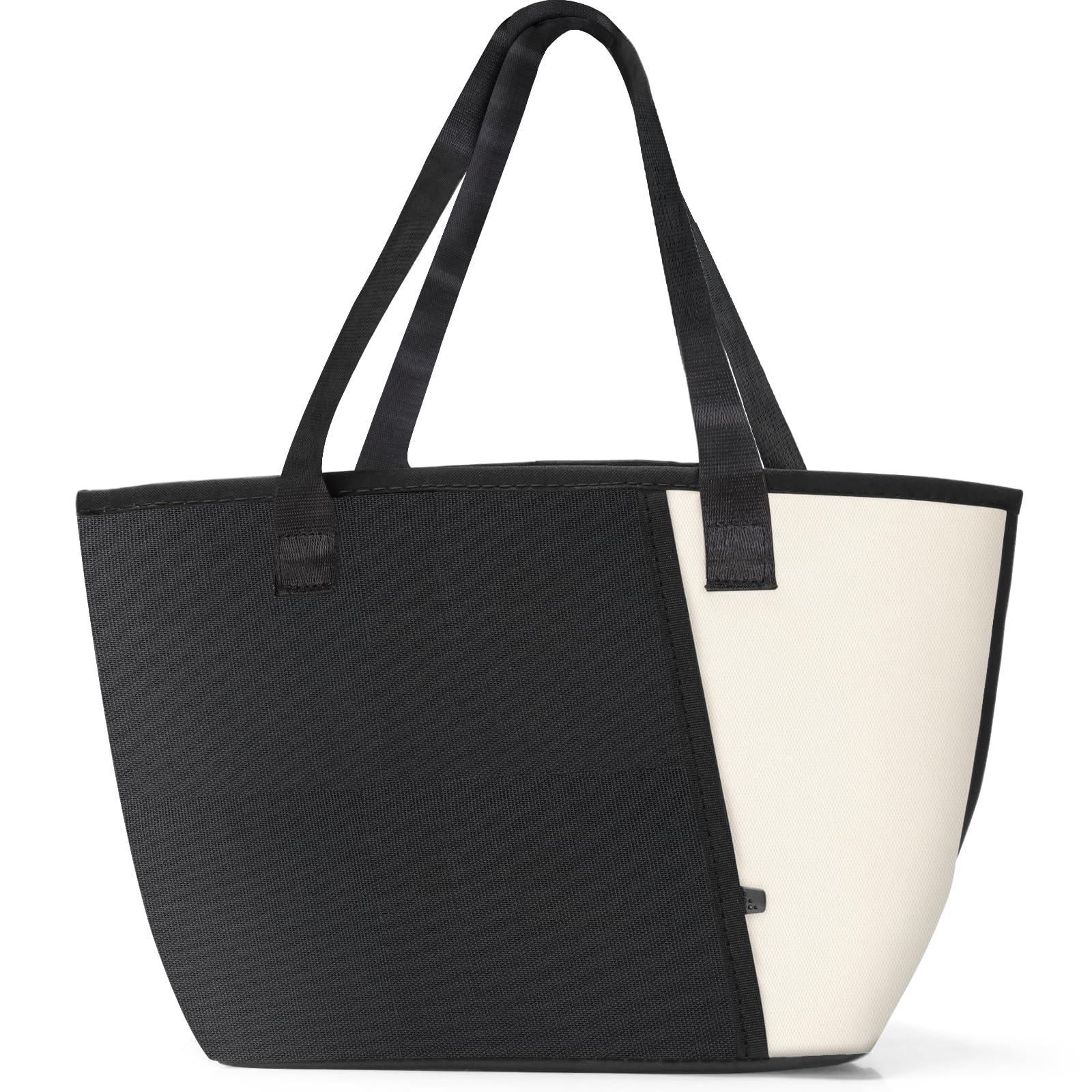 Alyvisun Bolsa Termica Porta Alimentos, Bolsa Comida Trabajo Aislante Reutilizable Antifugas Gran Capacidad 6.5L, para Escuela, Picnics al Aire Libre, Oficina (Negro)