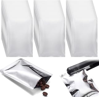 Yexiya 200 Pcs 3.2 x 4.7" Silver Aluminum Foil Heat Seal Cookie Bags Bulk | Cellophane Cookie Bags Party Favors for Treat Candy Dessert Snack Chocolate Packs Back to School Wedding Birthday Gift Giving