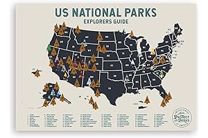 National Parks Scratch Off Map - Adventure Scratch Off Map of US National Parks