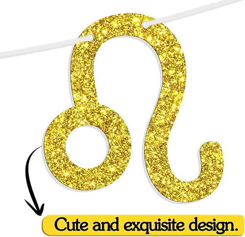 Miniatura 6 de Cartel de la temporada de Leo, cartel de Big Leo Energy, 12 Constelaciones Tema de Historia de Feliz Cumpleaños, Suministros de Decoración de Fiesta