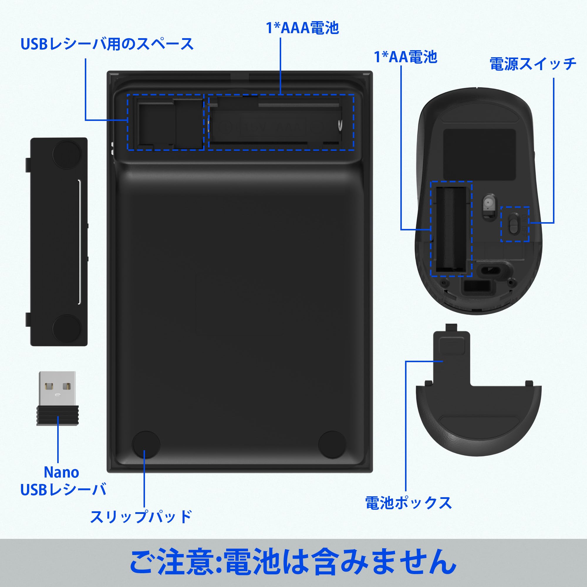 2in1 ノートパソコン + ワイヤレスマウスセット✨ Amazon | キーボード マウスセット ワイヤレス2.4GHzと