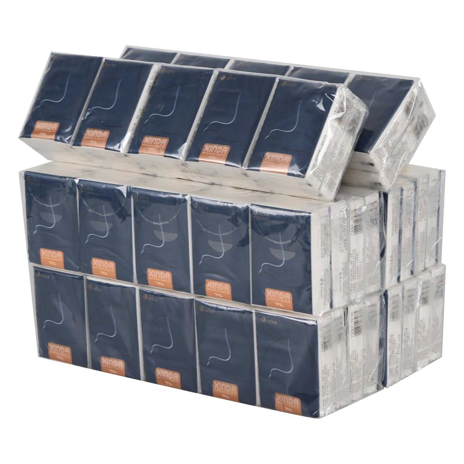 Confezione da 100 fazzoletti per il viso, formato da viaggio, mini fazzoletti tascabili a 4 strati, morbidi e inodori
