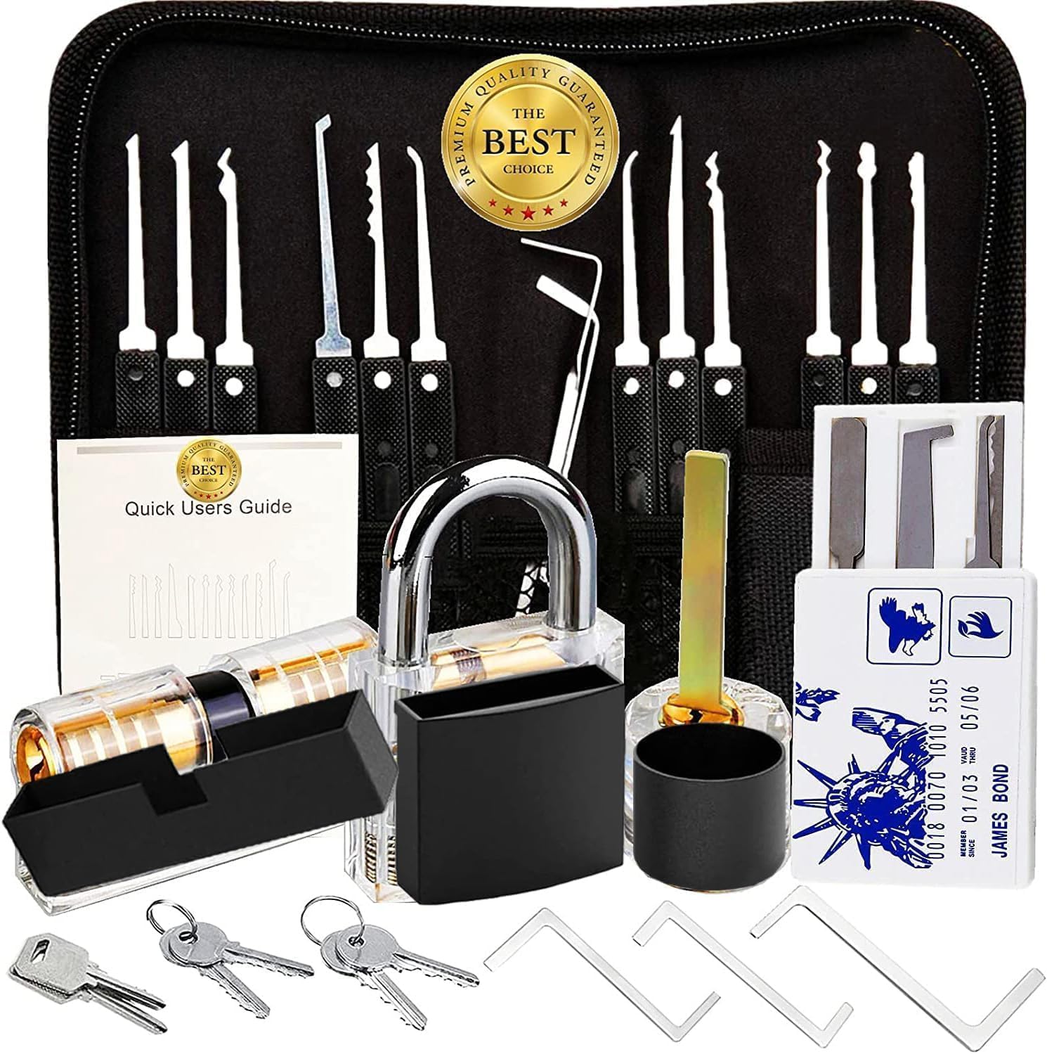 Padlock Lock Set Kit 37pcs (Picking) Duty Padlocks Keyed Alike Set of 3