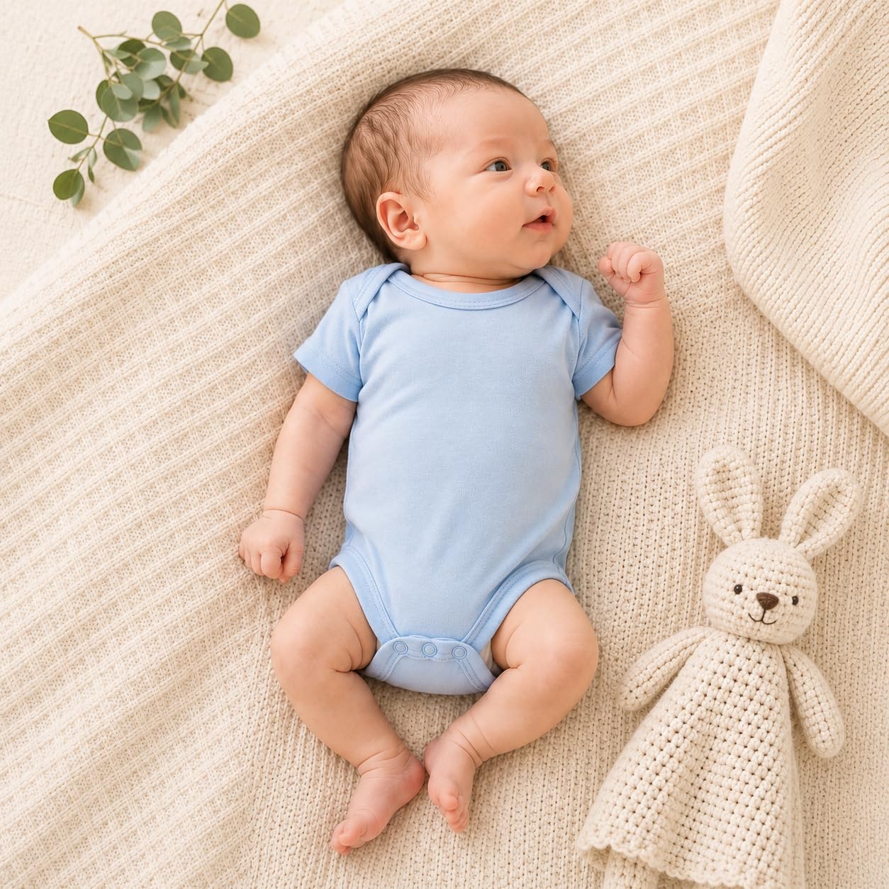 5-Pack Infant Bodysuits, 100% Cotton, Newborn Essentials, Baby Shower, Gender Reveal Gifts