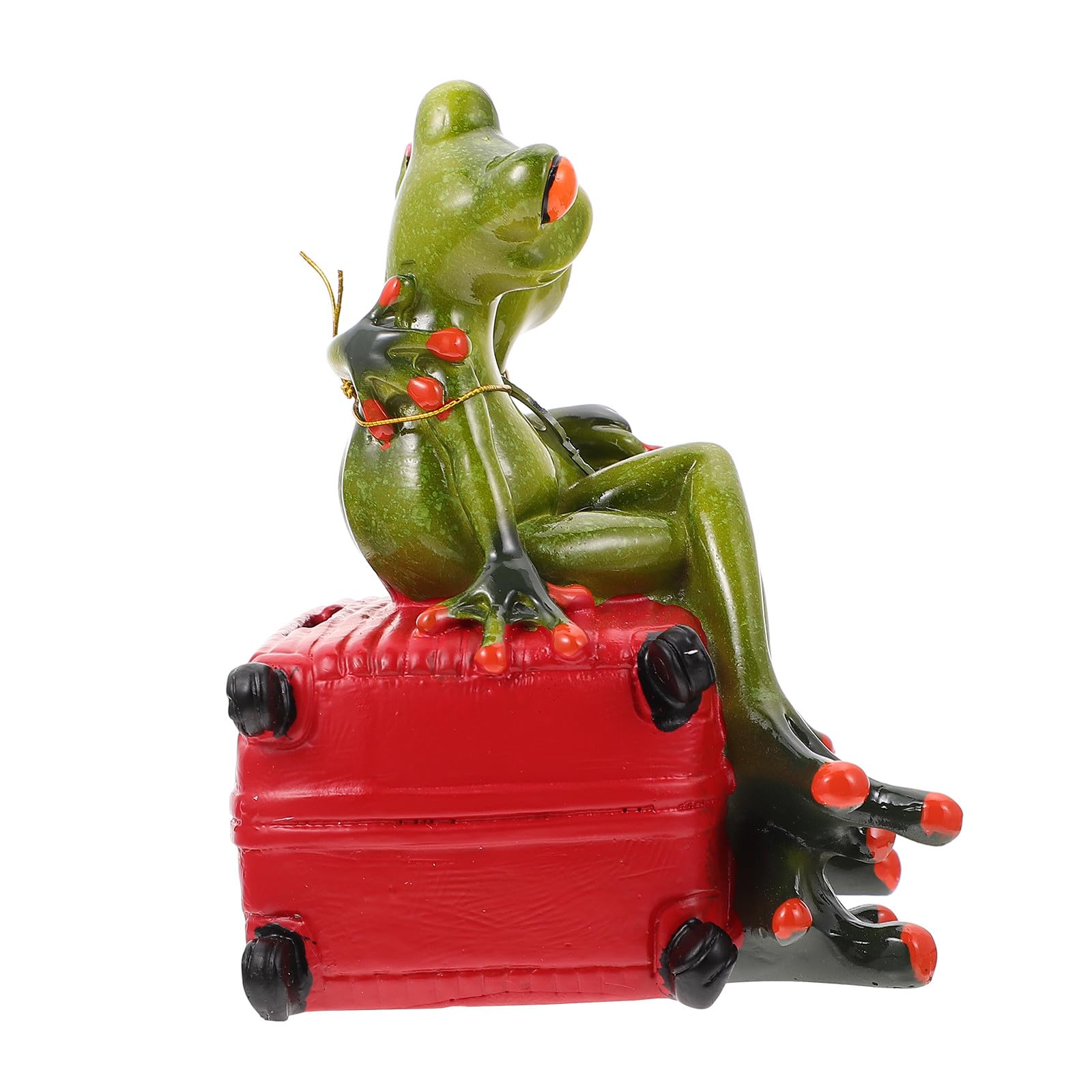 Grüne Frosch Spardose aus Kunstharz für Paare als Münzbox