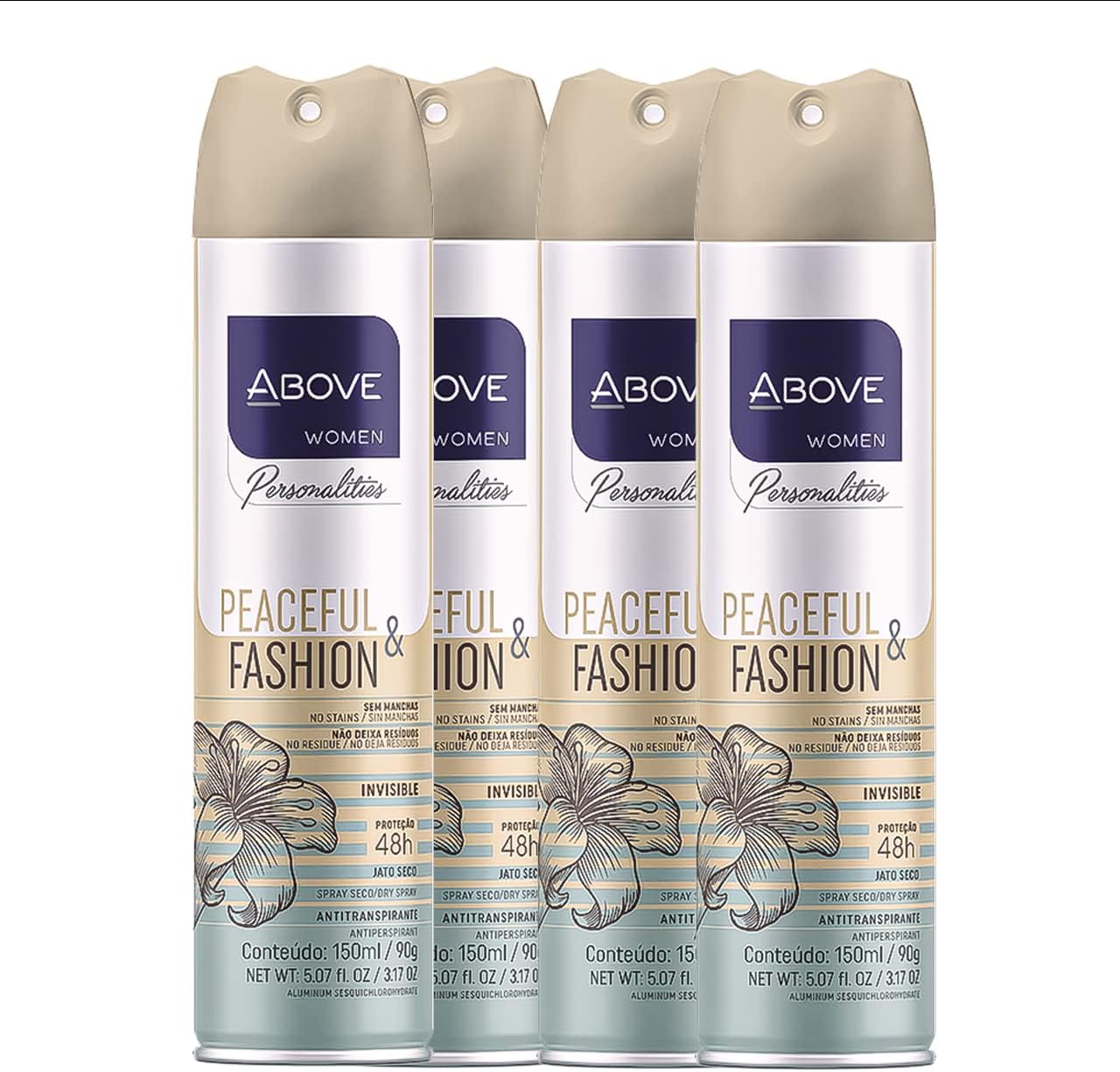 48 Hours Personalities Antiperspirant Deodorant Set - Peaceful and Fashion Women 4 pc