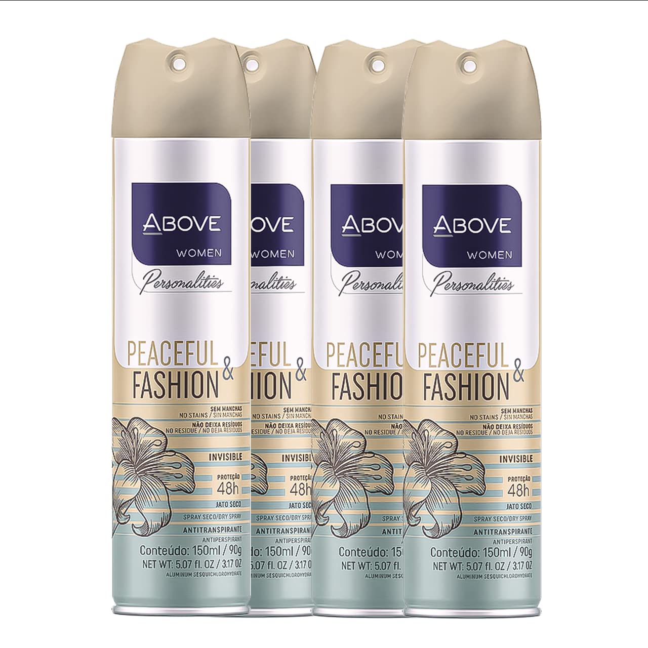 48 Hours Personalities Antiperspirant Deodorant Set - Peaceful and Fashion Women 4 pc