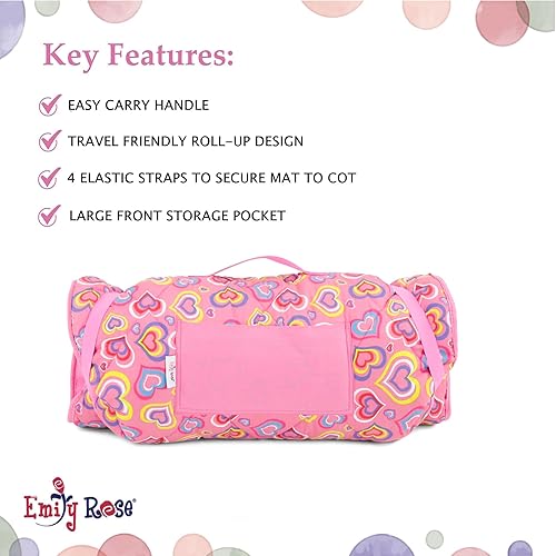 Miniatura 5 de Emily Rose Colchoneta para dormir para niños y niñas, ideal para viajes, preescolar y guardería, con almohada extraíble y manta de forro polar suave