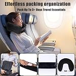 Travel Pillow Stuffable with Clothes,Stuffable Neck Pillow for Travel,Expandable Luggage Pillowcase,On Luggage Fits 3 Days of Travel Essentials,Only Travel Pillowcase, No Filler (Black)