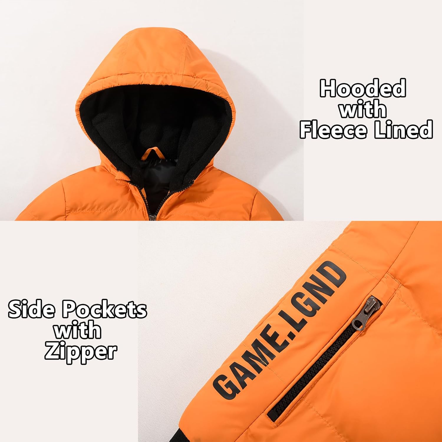 JOYSON Boys Lightweight Puffer Jacket Warm Casual Winter Coat for Kids Windproof Outerwear Jackets with Hood - Image 4