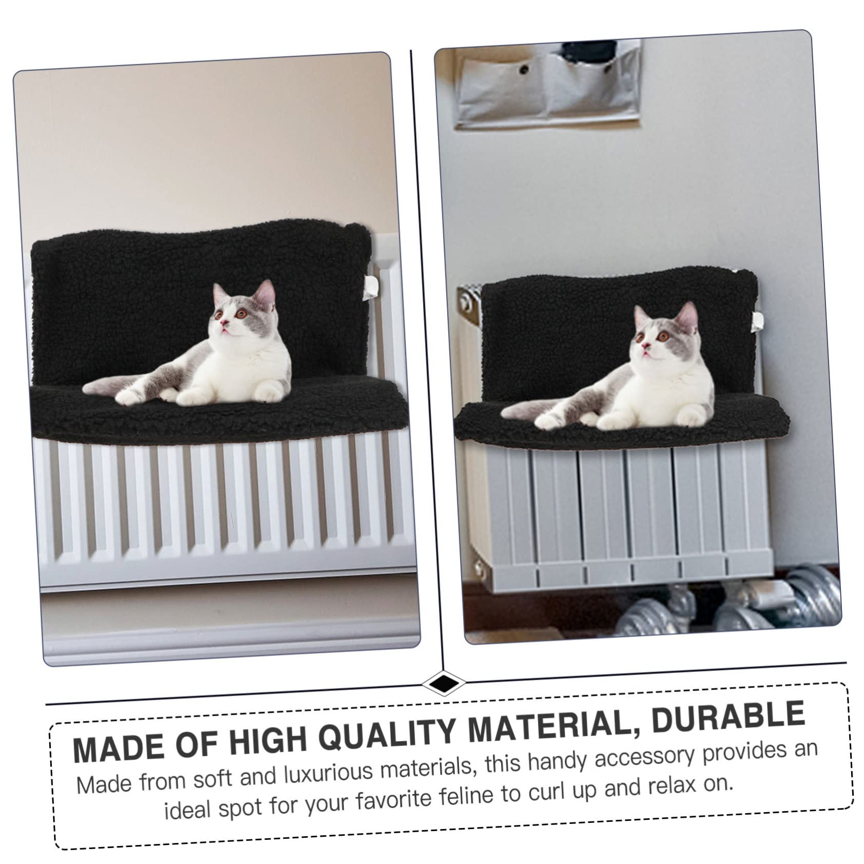 Winterliches Katzen Hängematte Heizkörperbett mit Metallrahmen Platzsparend und Polyestergewebe für Katzen und Kätzchen Einfach zu Reinigen
