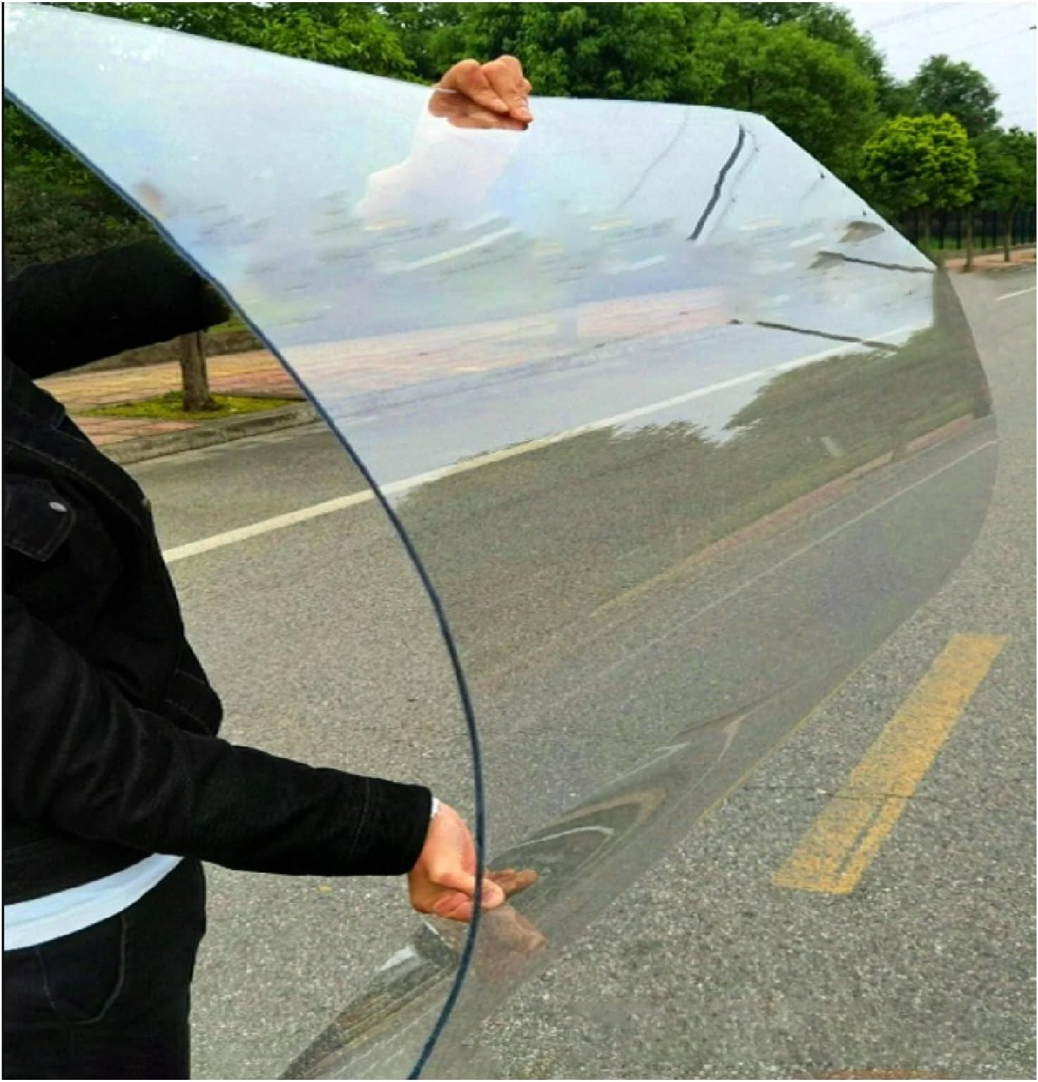 Clear Acrylic Plastic Sheet Polycarbonate Plastic Sheet, 1.2mm Thick Outdoor Canopy Sun Panel, Easy To Cut & Bend Waterproof PC Endurance Board For Garden Greenhouse (Color : Clear-1.2mm, Size : 1x4