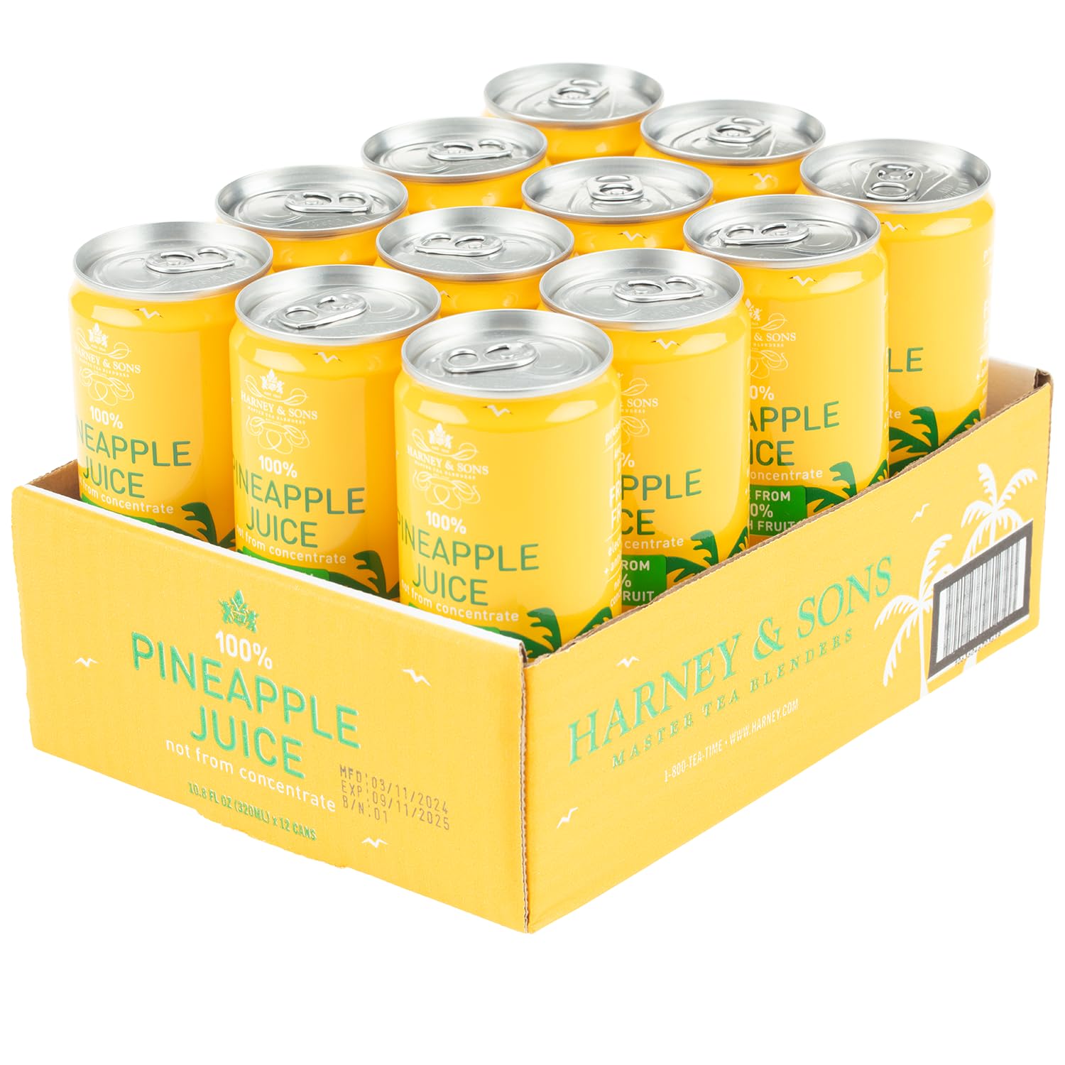 Harney & Sons Pineapple Juice, 10.8 oz can (Pack of 12)