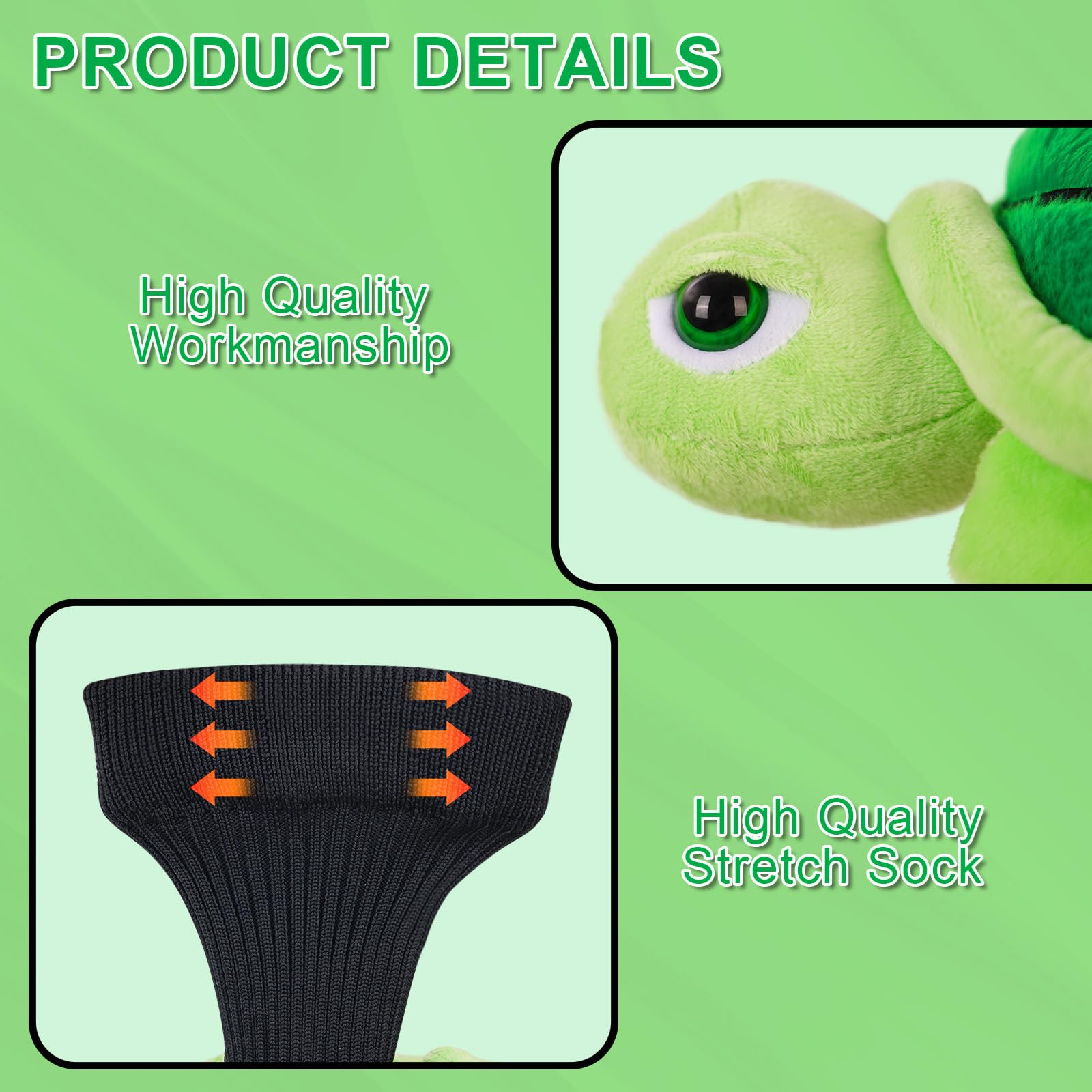 LZFAN Golf Club Covers for Woods and Drivers Funny Driver Headcover Animal Golf Club Head Covers Golf Gifts for Men Women Plush (Turtle for Driver) - Image 4