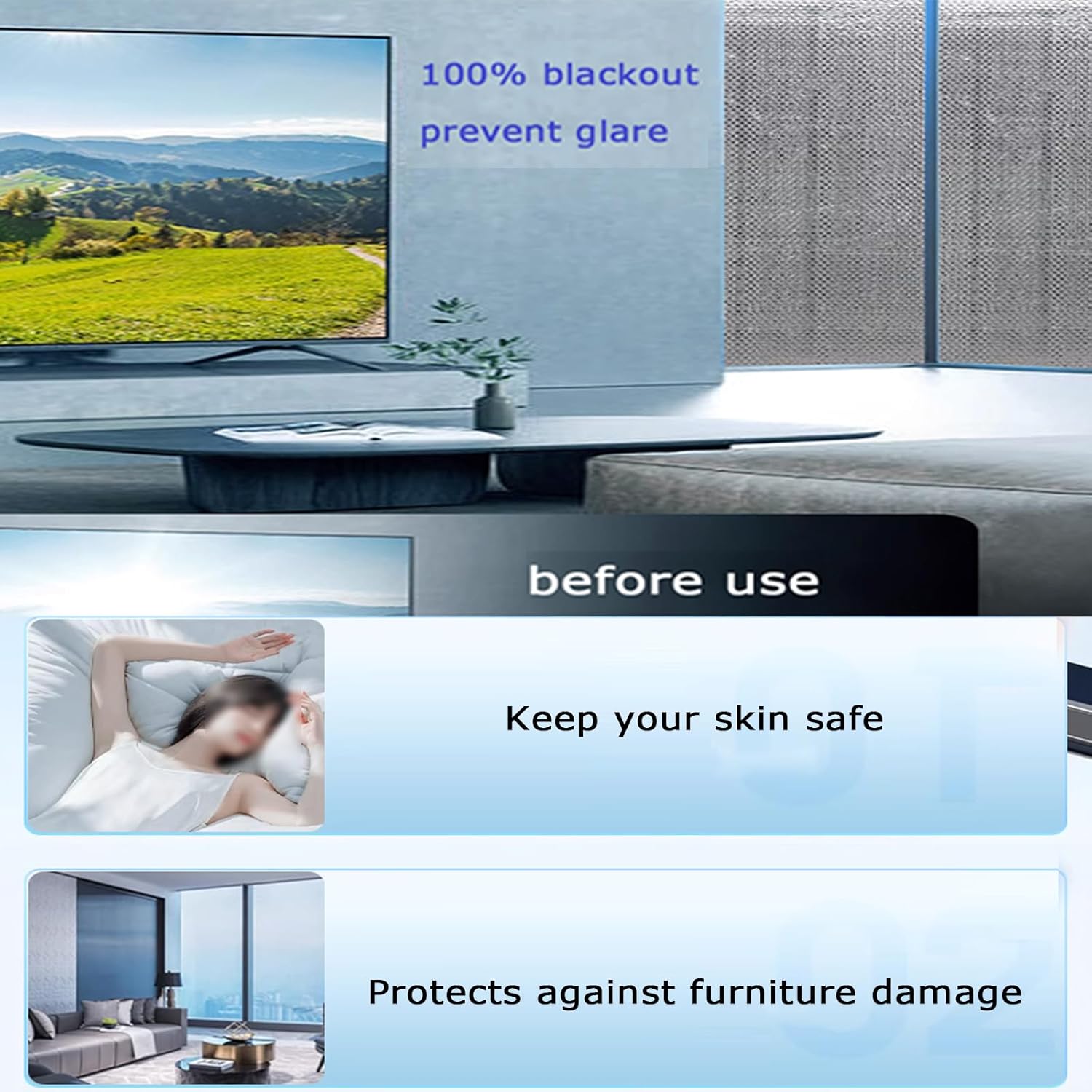 Aluminium Foil Reflective Window Film,Film,Blackout Privacy Film,Heat Control Thermal Insulation Shield(30x50cm/12''x20'')