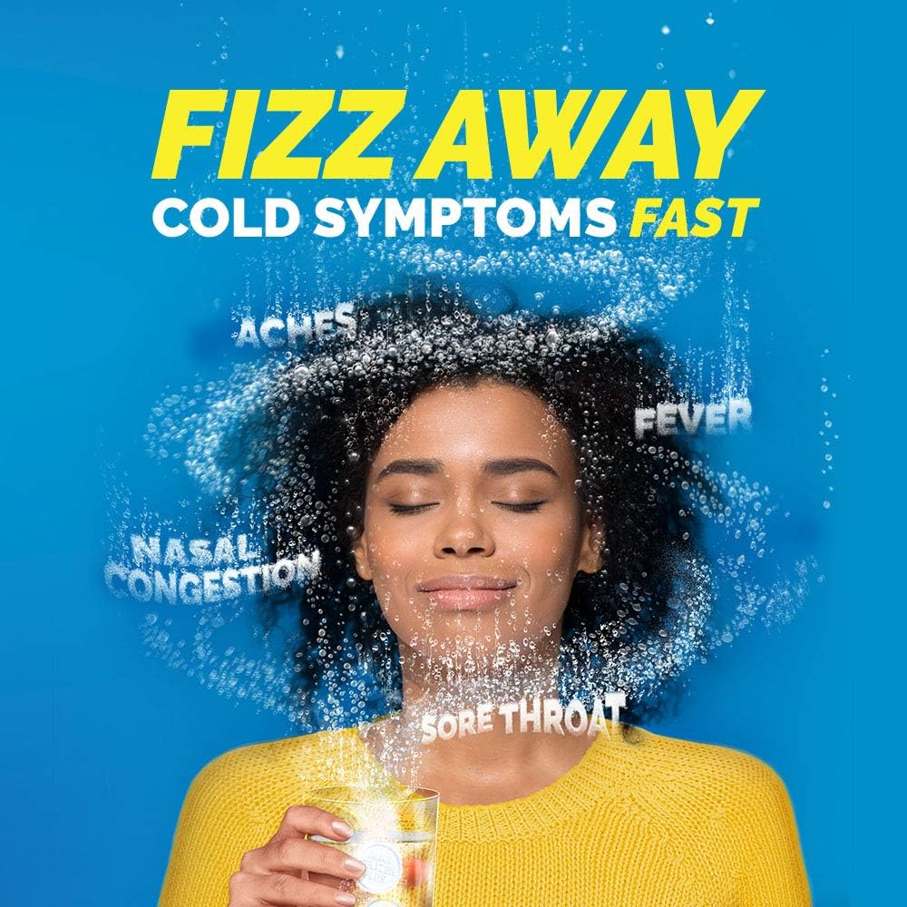 Alka-Seltzer Plus Severe Night Cold PowerFast Fizz Effervescent Tablets 20ct : Health & Household