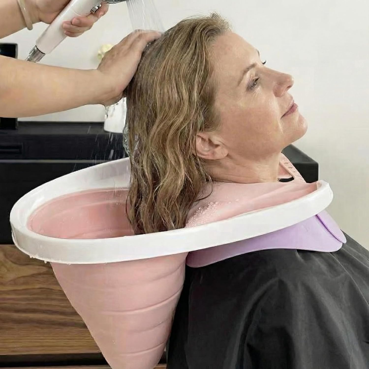 Shampoo bowl for home-Mobile Salon，shampoo basin for Sitting posture,portable hair washing station Silicone and plastic materials,lava cabezas portatil Matching waterproof cover,hair wash basin