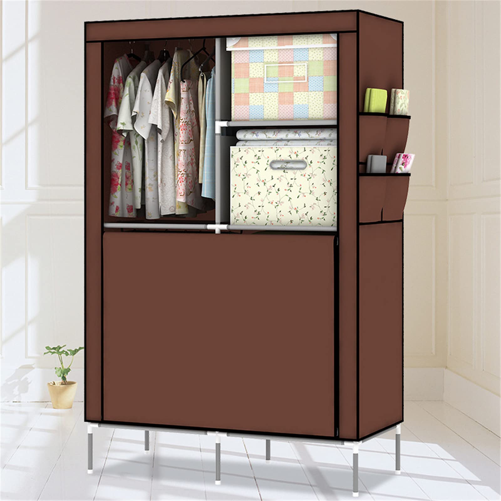 Amazon.co.jp: オープンワードローブ、多機能収納衣類ハンガー