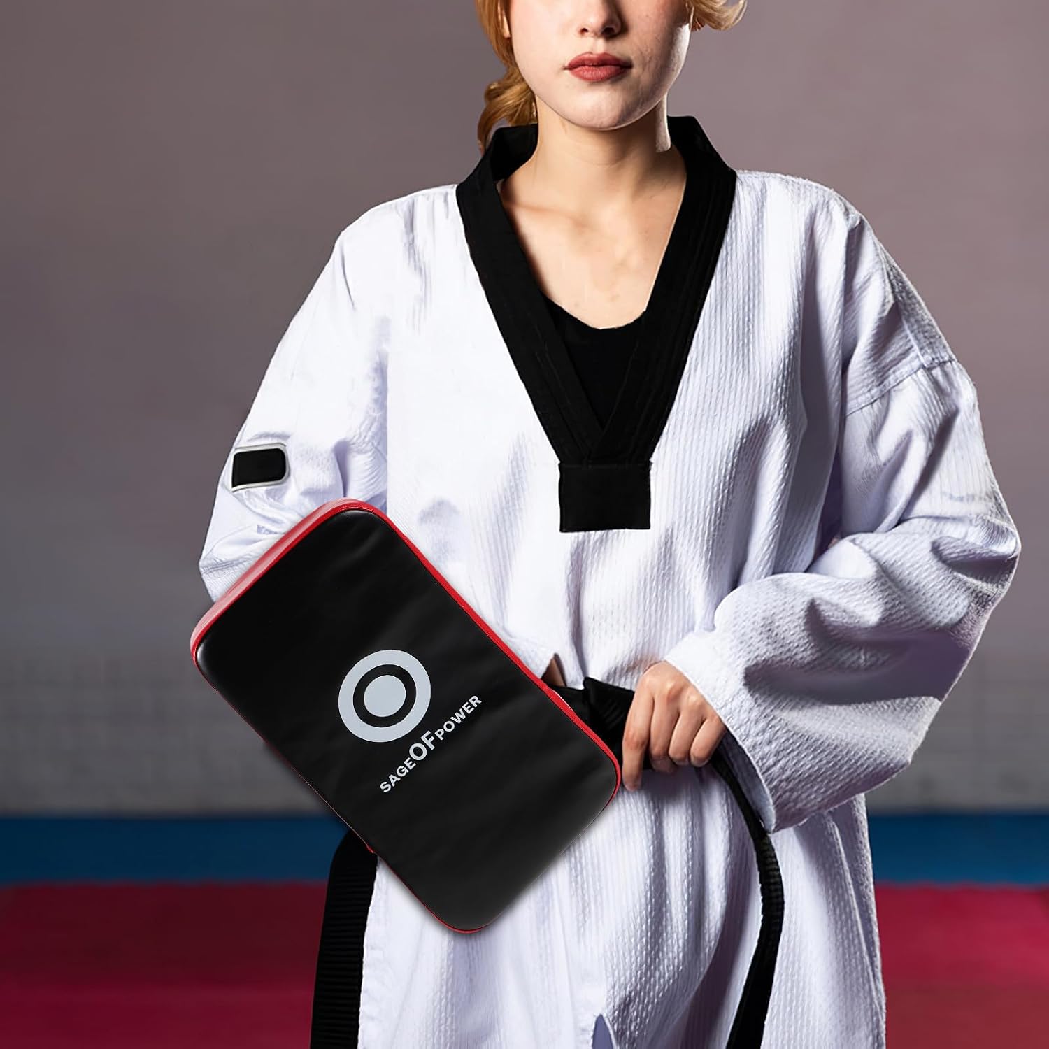 SHINEOFI Curved Taekwondo Kickboxing Training Pad Lightweight Portable Pu and Epe Material and Adults, for Home Gym Use and Professional Gyms
