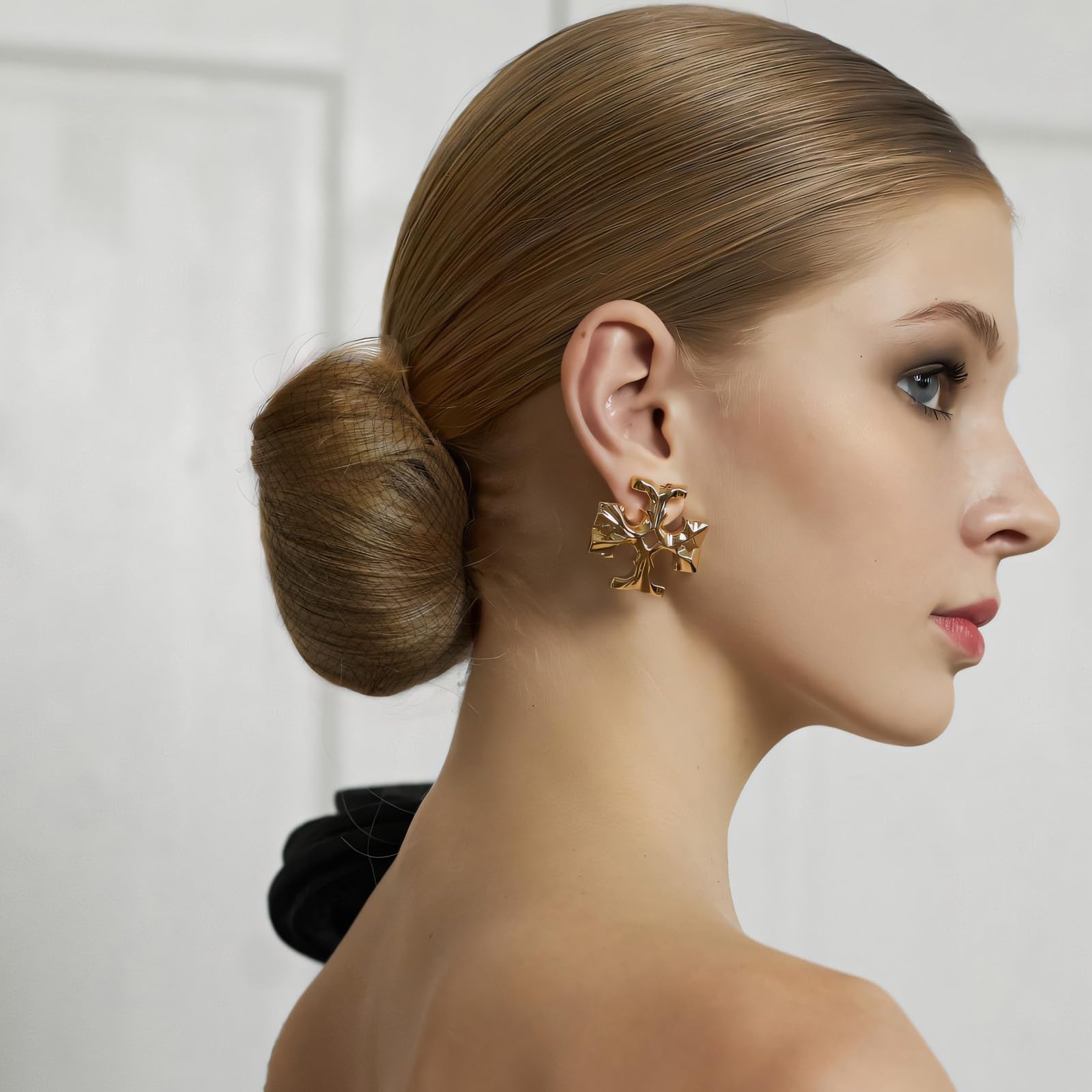 Confezione da 20 retine per chignon per balletto con 50 forcine per capelli a forma di U, retine elastiche invisibili, per chignon da danza e balletto, retine per capelli da danza per donne, ragazze,