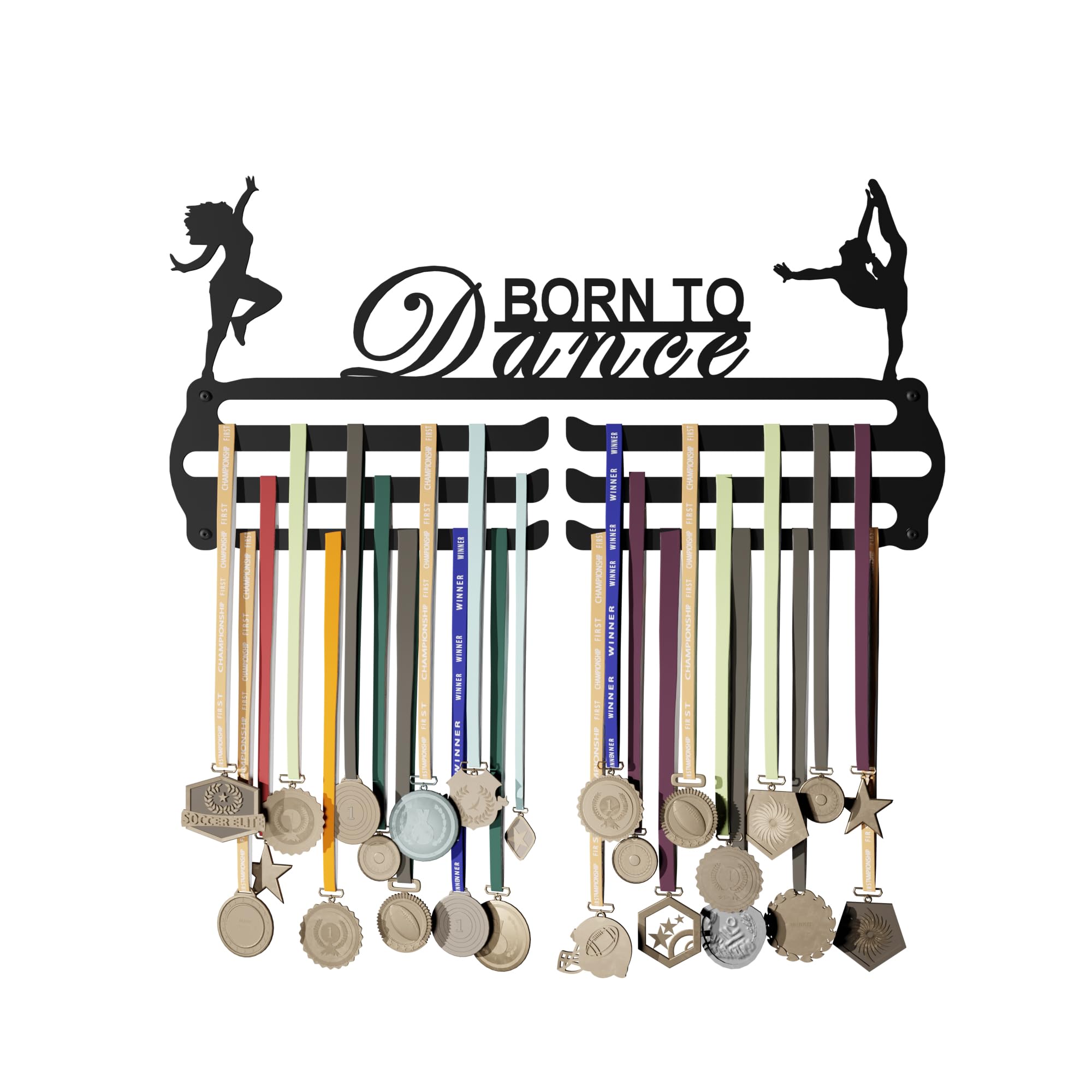 Glory Medal Hangers - Born to Dance Medal Holder - Large Metal Wall Display - Holds Up to 90 Medals - Black, Glossy Finish - Perfect for Kids and Athletes (B0D9DCY4W4) Amazon Price History, Amazon Price Tracker