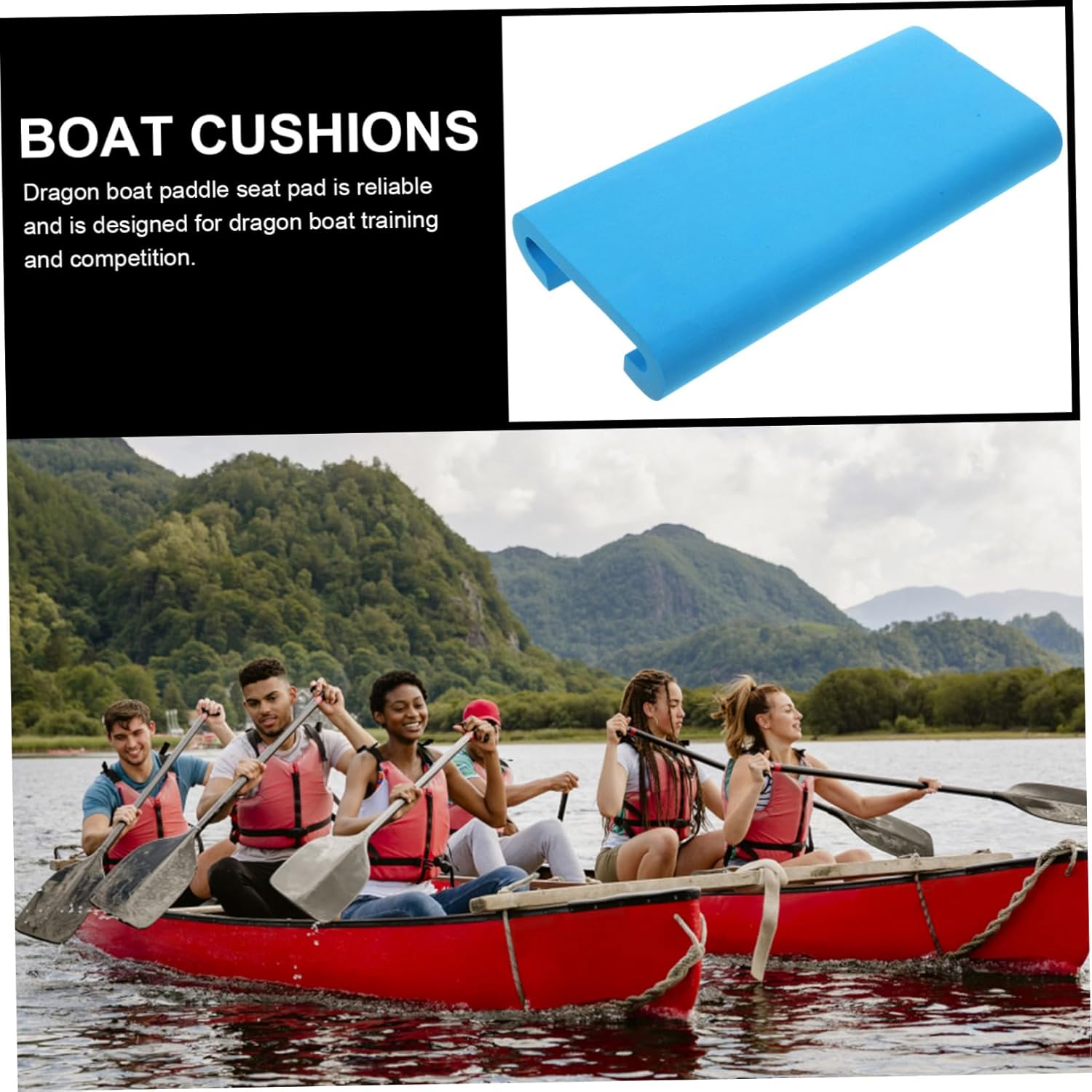 Sosoport 5pcs Dragon Boat Cushion Red Eva Mat