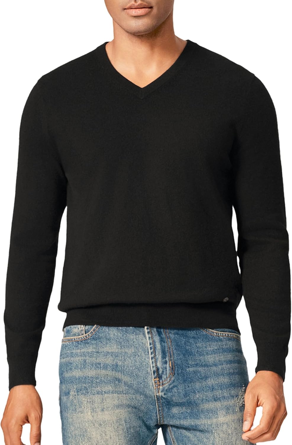 KVSS Men's V-Neck 100% Pure Cashmere Sweater, Pullover Cashmere Sweaters for Mens | Luxury from Inner Mongolia