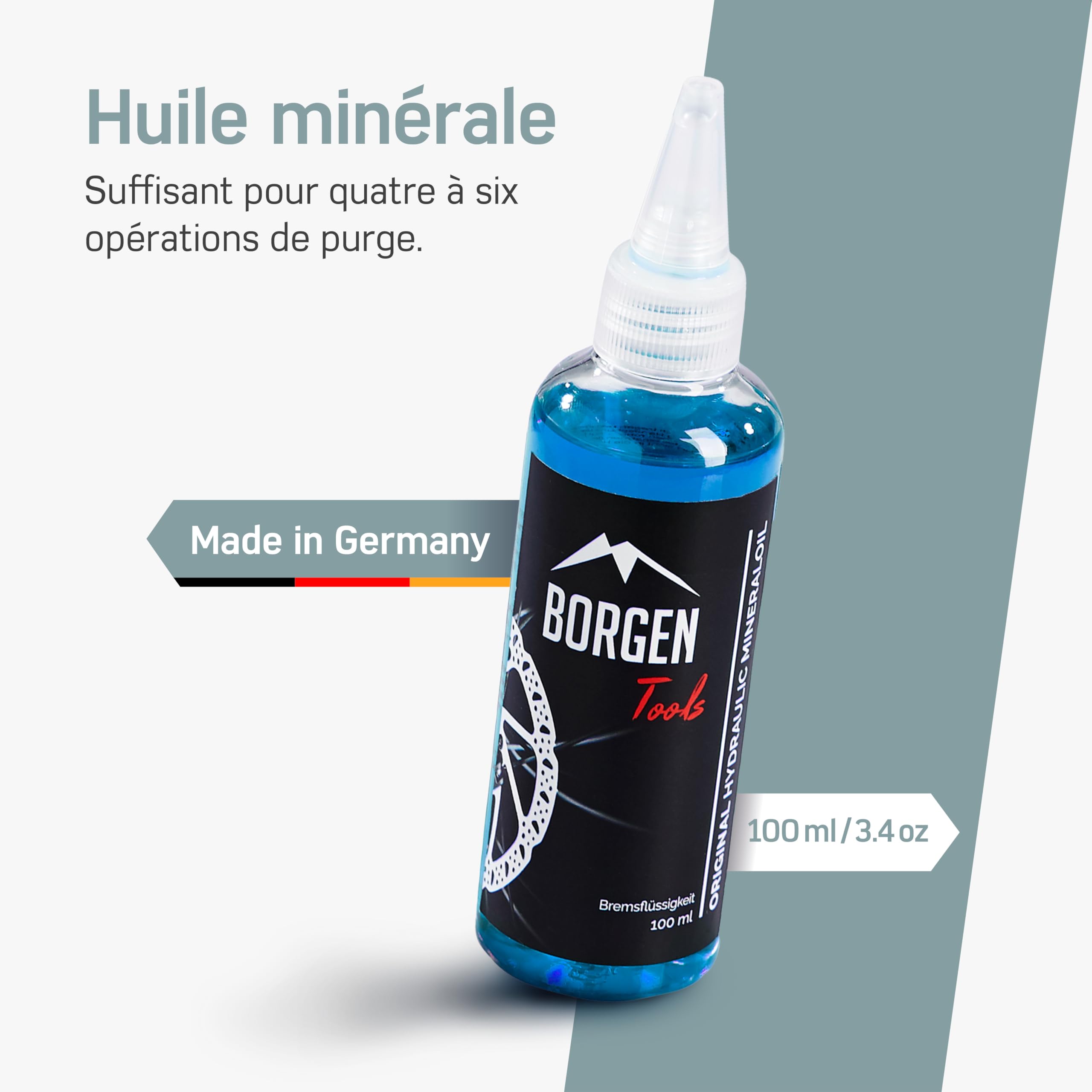 Borgen Kit de purge convient pour Magura freins à disque hydrauliques I Kit d'entretien des freins de vélo I Kit de purge avec instructions détaillées pour une purge parfaite du frein de vélo