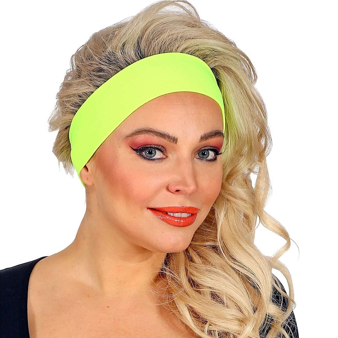 SATINIOR Costume d'entraînement pour femmes des années 80 et 90, ensemble d' accessoires de jambières, bandeau, bracelets, boucles d'oreilles, maillot de bain (rose rouge, vert fluo, taille M SATINIOR Costume d'entraînement pour femmes des années 80 et 90, ensemble d' accessoires de jambières, bandeau, bracelets, boucles d'oreilles, maillot de bain (rose rouge, vert fluo, taille M