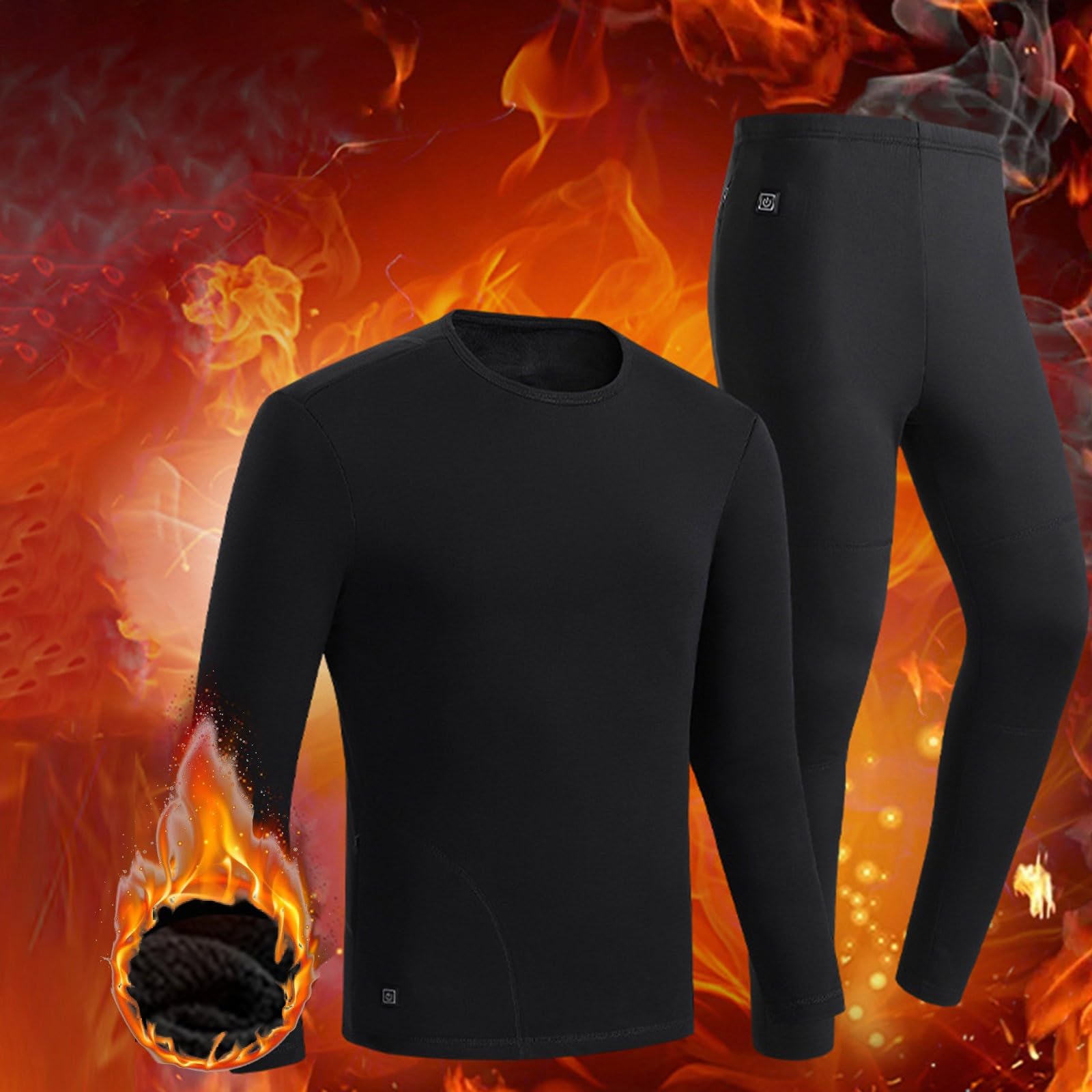 Herren 4 Heizung Thermo-Unterwäsche verdickt Kaltkörper Heizung Set
