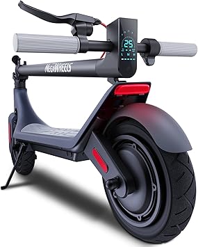 Electric Scooter,Electric Scooter Adults with 10IN Shock Absorbing Tires,10.2AH Big Battery,Max 350W Motor,19 Miles Long Range,APP Control,Rated 15.5MPH, E Scooter for Teens and Adults