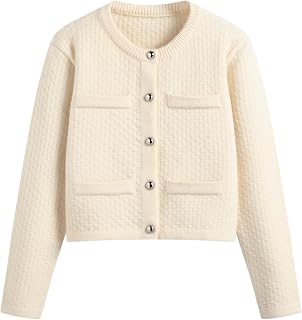 CIDER Knit Round Neckline Solid Button Oversized Cardigan