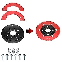 Vista 5 de GREHUA 35 Piñón de cadena dividida 64 dientes y adaptador de piñón compatible con Mini Bike Coleman CT100U CT200U CT200U-EX BT200X TrailMaster MB200