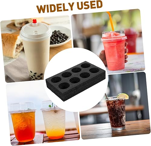 Miniatura 7 de LIFKOME Soporte de vaso de espuma con múltiples agujeros para 8 tazas para entrega para llevar bandejas de tazas bandejas de bebidas para acampar