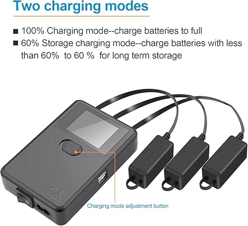 Miniatura 2 de Hanatora LCD Fast Battery Charger for DJI Mini 3,Mini 3 Pro,Parallel Display Quick Multi Charging Hub Drone Accessories