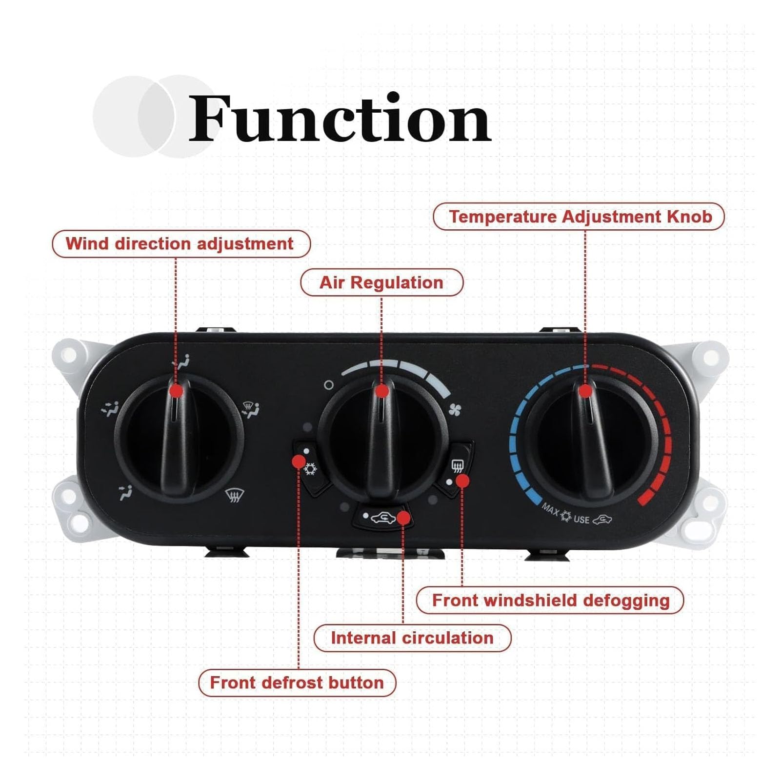 Módulo de Control del Aire Acondicionado, Interruptor de CA, para Automóvil