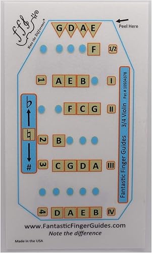 Vista 16 de Fantástica guía de dedos para violines para niños y adultos principiantes Instrumentos musicales de cuerda Calcomanías de diapasón y diapasón