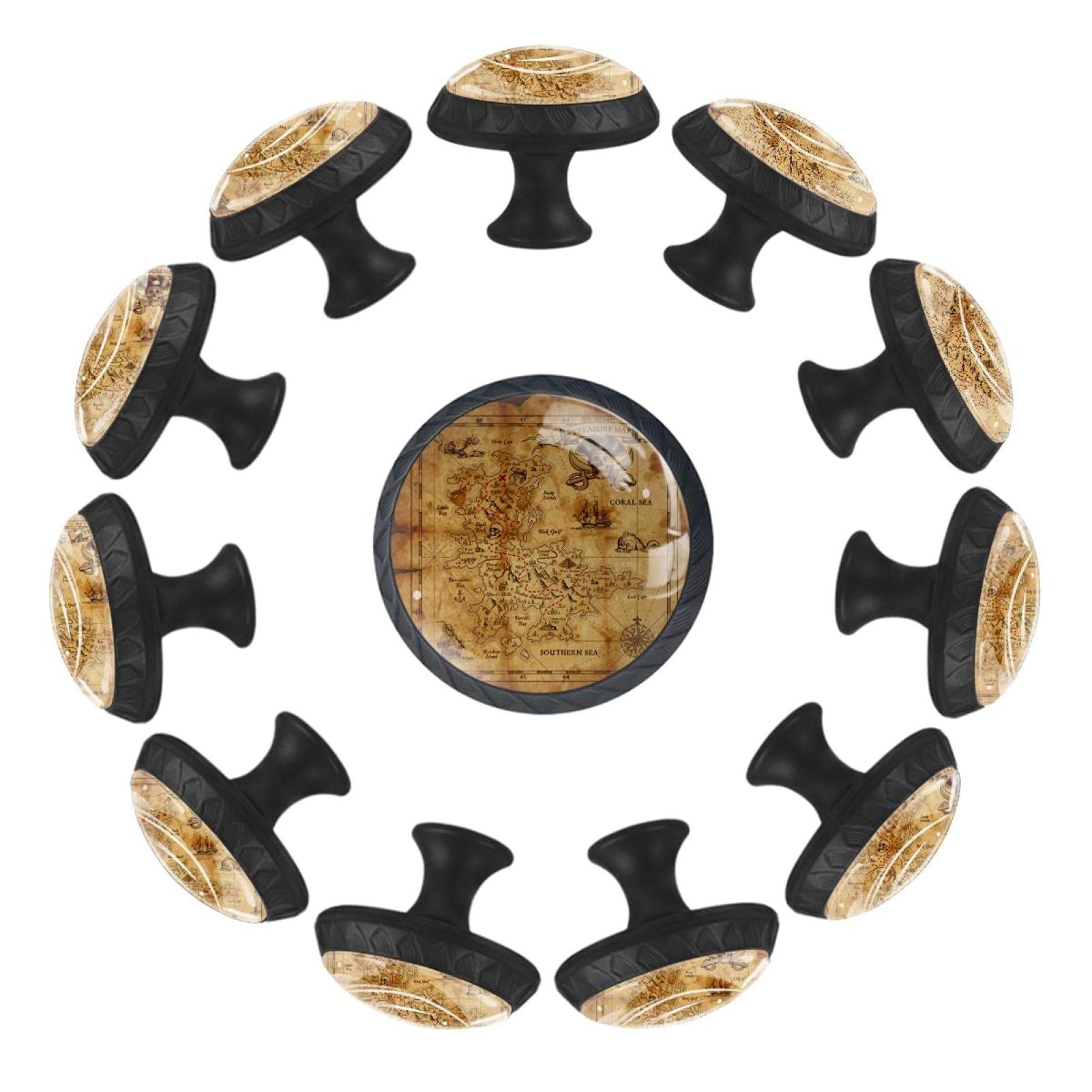 Boutons de tiroir ronds motif pirate pour personnaliser la commode de la crèche