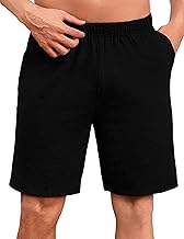 Uniexcosm Schlafanzughose Herren Kurz Sommer Schlafshorts Pyjamahose Baumwolle Bermudahose Shorty Schlafhose für Männer